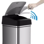 iTouchless 13 Gal. Stainless Steel Motion Sensing Touchless Trash Can with AbsorbX Odor Control thumbnail 2