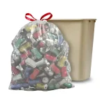 Glad 13 Gallon Tall Kitchen Clear Drawstring Recycling Bags, 45 Count thumbnail 4