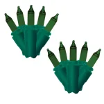 Brite Star 2-Pack Green Mini Christmas Lights, 100-Count Incandescent Lights with Green Wire thumbnail 1