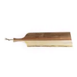 Picnic Time Artisan 30 in. Acacia Wood Serving Board with Live Edge and Hemp Rope Handle thumbnail 2