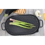 Chasseur 8 in. Enameled Cast Iron Oval Grill Pan, Black thumbnail 3