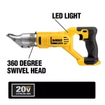 DEWALT 20V MAX Cordless 14-Gauge Swivel Head Double Cut Shears Kit with (2) 4.0 Ah Batteries & Charger thumbnail 2
