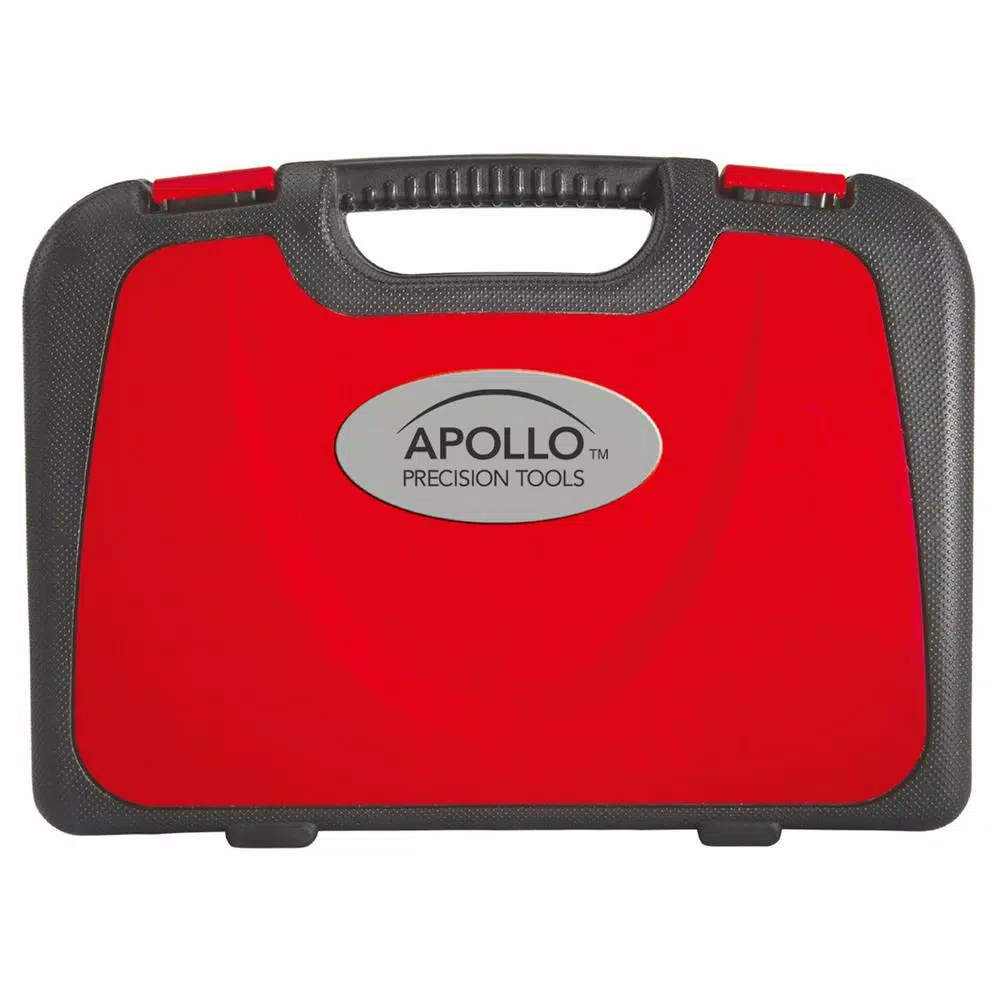 Apollo 135-Piece Home Tool Kit with 4.8V Cordless Screwdriver and Durable Carrying Case