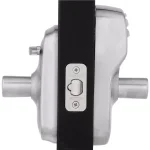 Schlage Elan Satin Chrome Electronic Keypad Door Lever with Plymouth Trim thumbnail 3