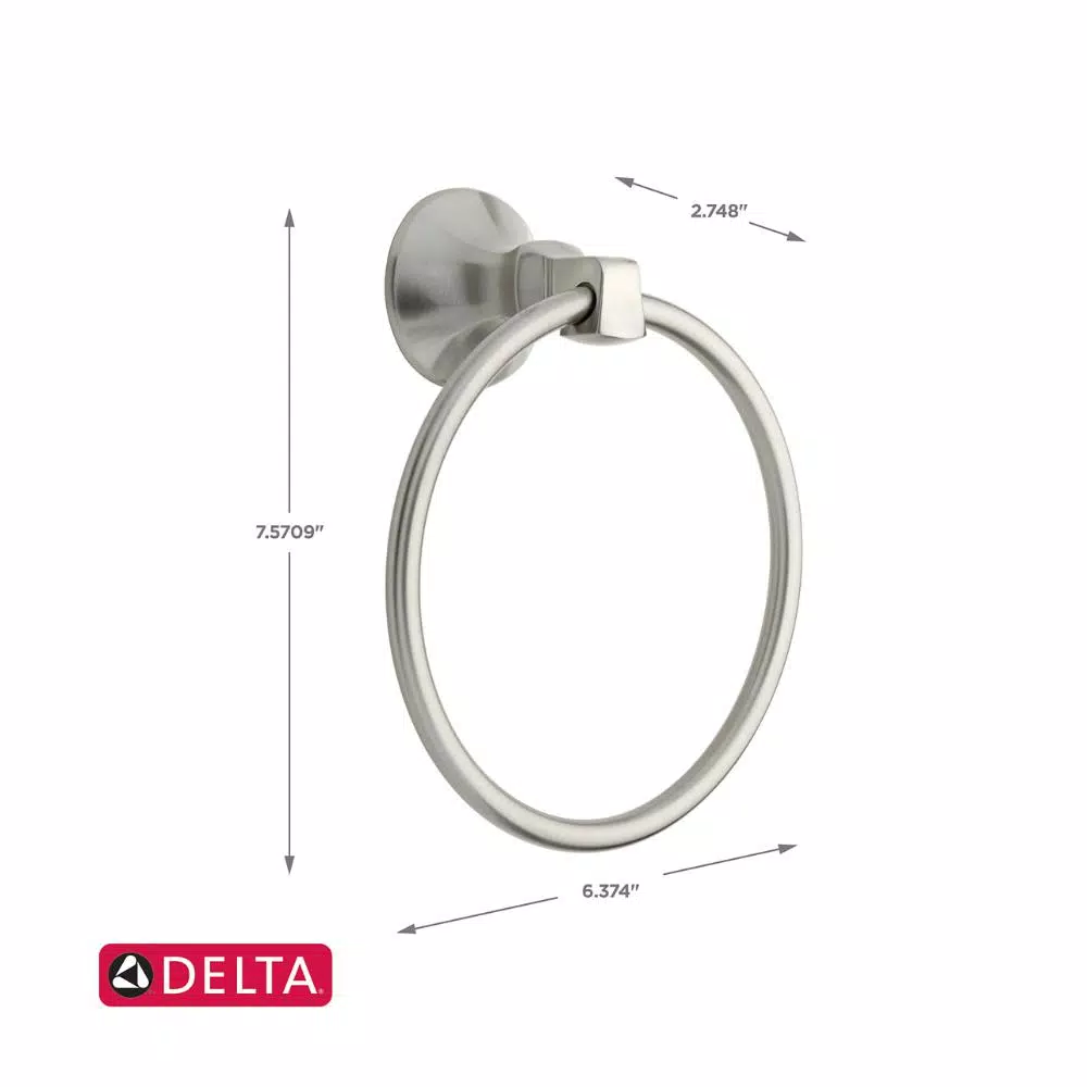 Delta Mandara Brushed Nickel Towel Ring