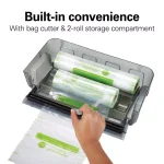 Hamilton Beach NutriFresh Vacuum Sealer with Liquid Sealing, Date Coder, and Starter Kit - Black/Silver thumbnail 7