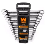 WEN 13-Piece SAE Combination Wrench Set with Storage Rack, Chrome Vanadium Steel thumbnail 6