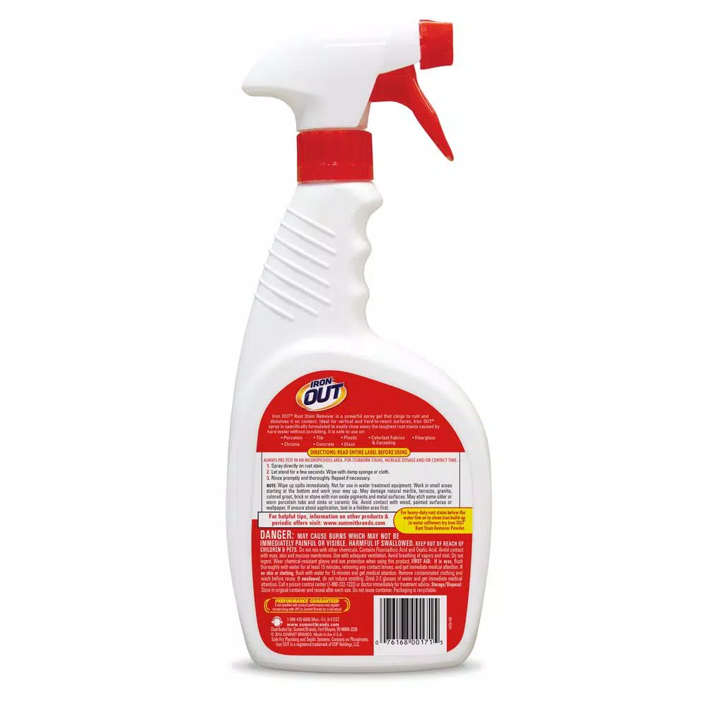 SUMMIT BRANDS Iron Out Rust and Stain Remover Spray, 24 oz (6-Pack)