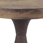 Stonebriar Collection 9 in. Rustic Wooden Pedestal Tray - Farmhouse Style Candle Holder & Centerpiece thumbnail 2