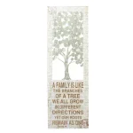 LITTON LANE 12 x 36 in. Shabby Chic Family Branches Inspirational Quote Wall Decor, Rustic Abstract Tree Art thumbnail 1