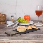 Creative Home Natural Black Slate Cheese Serving Board with Copper Trim Handle, 13 x 5 in. thumbnail 7