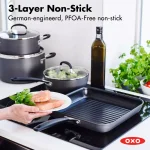 OXO Good Grips 11 in. Hard-Anodized Aluminum Nonstick Grill Pan, Gray thumbnail 2