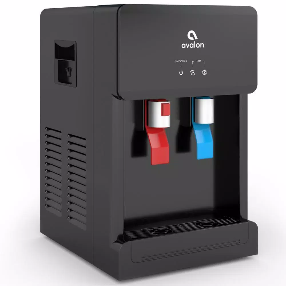 Avalon Bottleless Countertop Water Cooler Dispenser, Hot & Cold, Self-Cleaning, Black