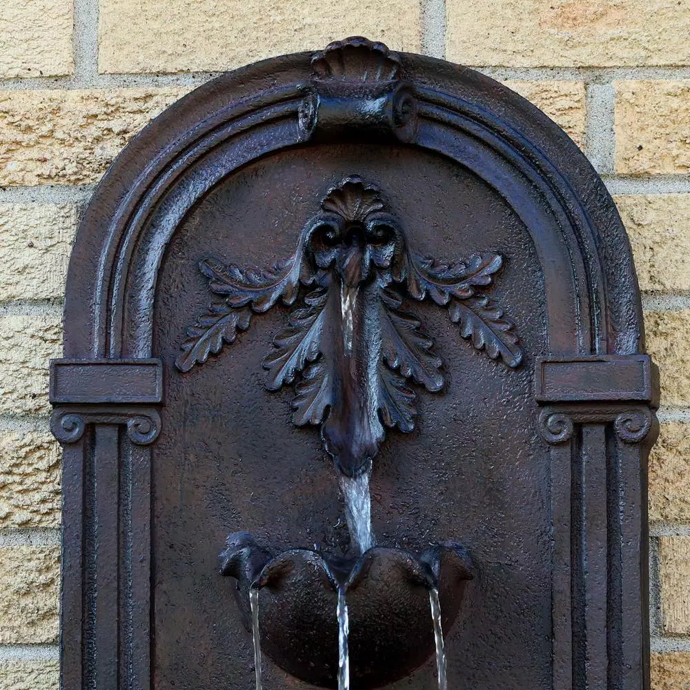 Sunnydaze Decor Florence Iron Electric Outdoor Wall Fountain, Bronze