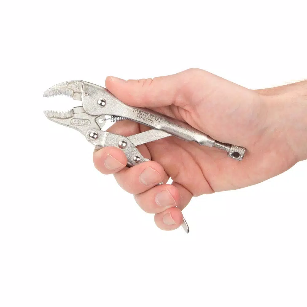 TEKTON 5 in. Curved Jaw Locking Pliers with Chrome Molybdenum Steel Jaws