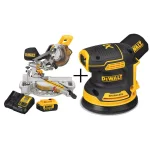 DEWALT 20V MAX Cordless 7-1/4 in. Sliding Miter Saw & 5 in. Random Orbital Sander Combo Kit thumbnail 1