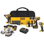 DEWALT 20V MAX Cordless 5-Tool Combo Kit with (2) 3.0 Ah Batteries & Charger thumbnail 1