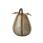 Glitzhome 14 in. Galvanized Metal Tall Pumpkin - Rustic Fall & Harvest Decor thumbnail 1