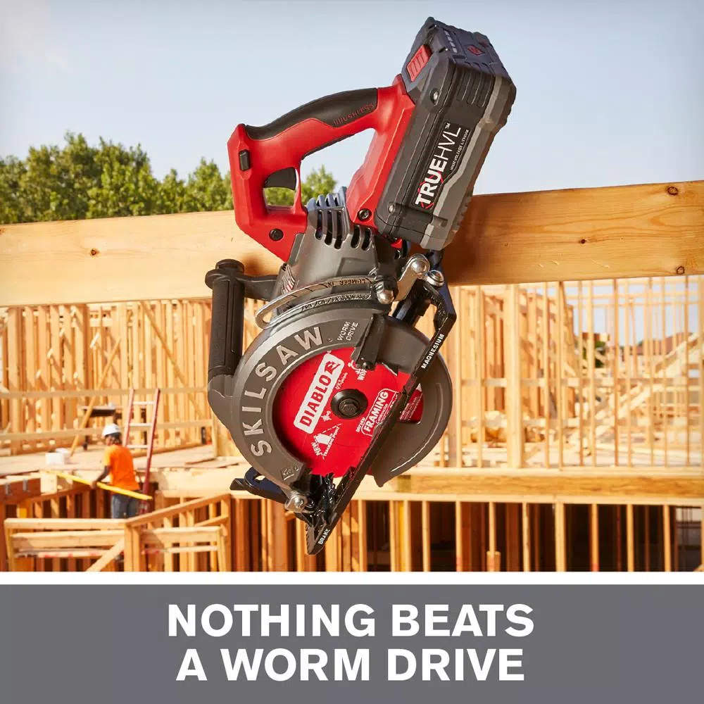 SKILSAW 48V Cordless 7-1/4 in. Worm Drive Circular Saw Kit with TRUEHVL Battery and Diablo Blade