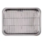 Ovente 13 x 9.3 in. Stainless Steel Roasting Pan with Wire Rack and Handles thumbnail 4
