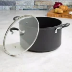 Ecolution Symphony 8 qt. Aluminum Nonstick Stock Pot with Glass Lid, Slate thumbnail 6