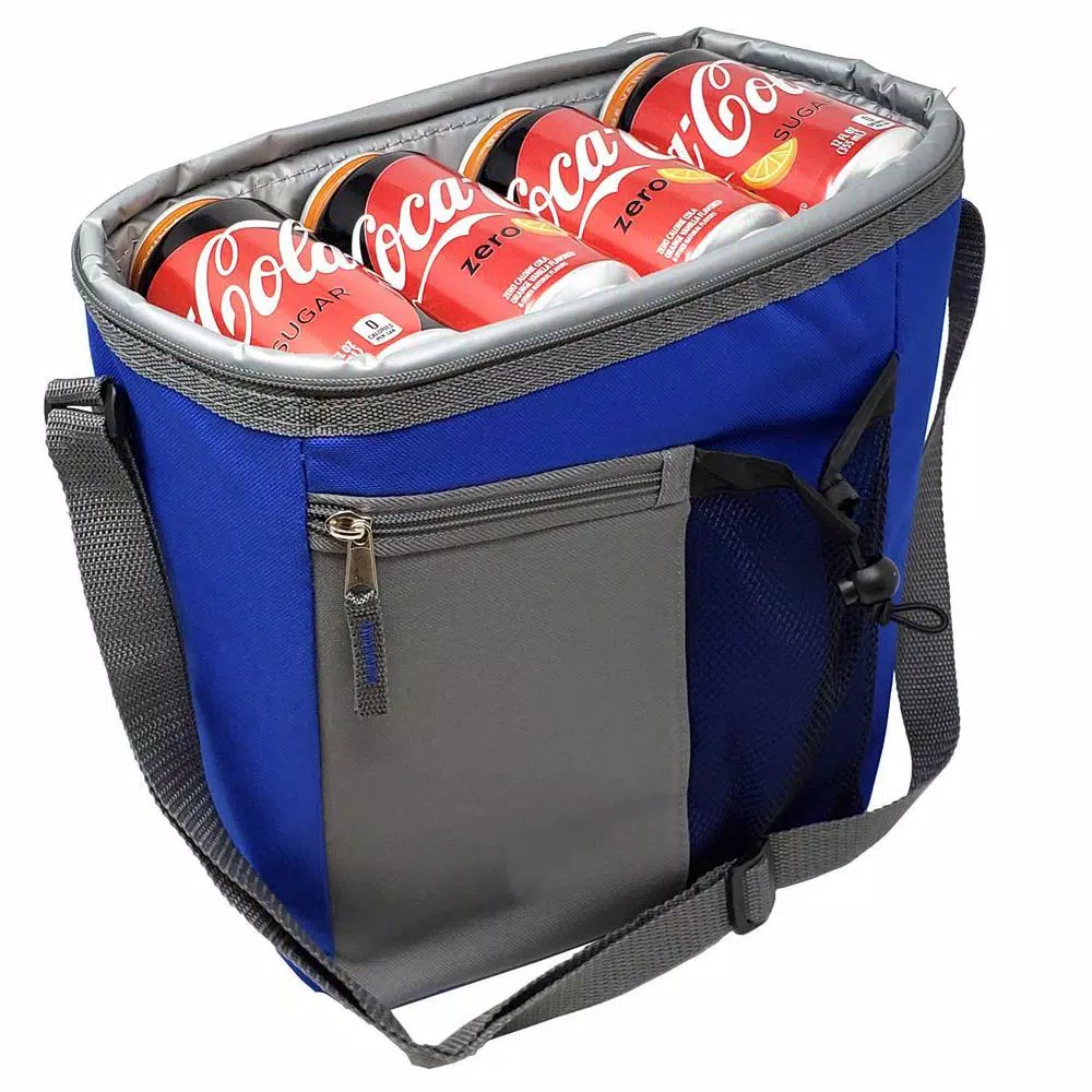 LavoHome 18-Can Insulated Cooler Bag with Adjustable Shoulder Straps and Zipper Front Pocket