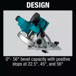 Makita 18V X2 LXT (36V) Brushless 7-1/4 in. Circular Saw Kit with 4x 5.0Ah Batteries and Charger thumbnail 9