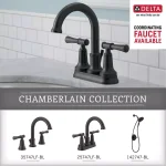 Delta Chamberlain 24 in. Matte Black Towel Bar, Zinc Die Cast Construction thumbnail 5