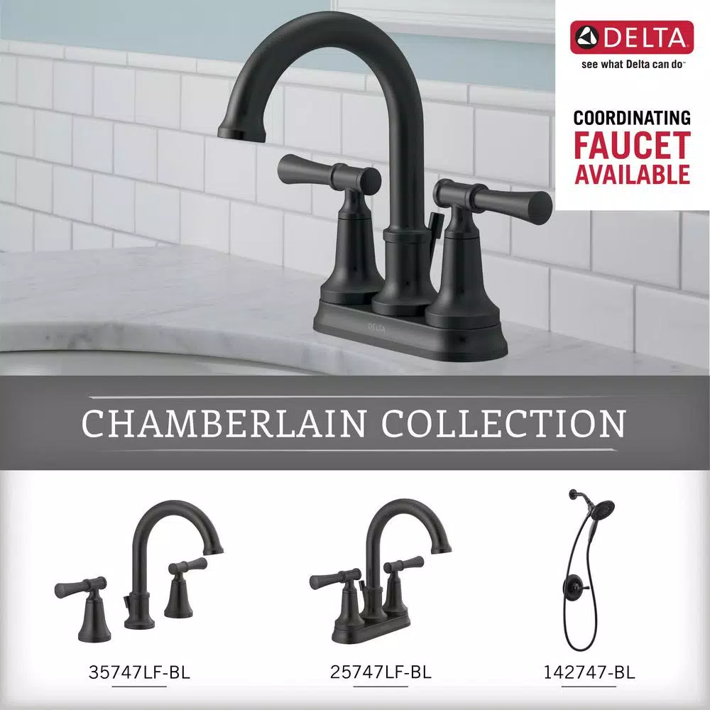Delta Chamberlain 24 in. Matte Black Towel Bar, Zinc Die Cast Construction