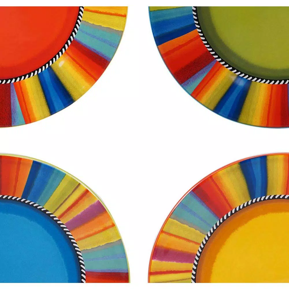 Certified International Sierra 13.5 in. Multicolored Earthenware Chip and Dip Server