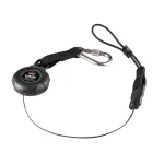 Ergodyne Squids 3001 Standard Black Retractable Tool Lanyard with Single Carabiner and Loop End (2 lb Capacity) thumbnail 1
