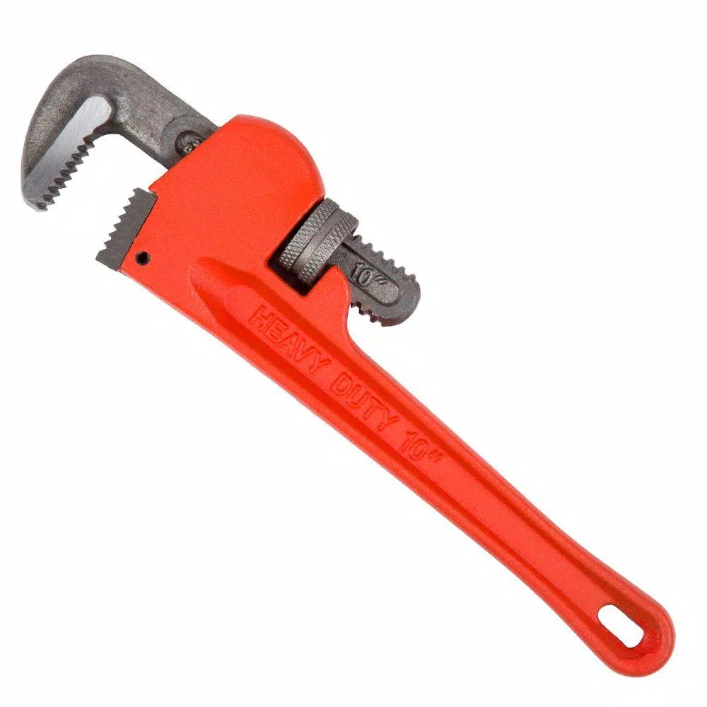 Stalwart 3-Piece Heavy Duty Cast Iron Pipe Wrench Set with Storage Pouch