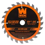 WEN 6.5 in. 24-Tooth Carbide-Tipped Track Saw Blade, 20 mm Arbor thumbnail 1