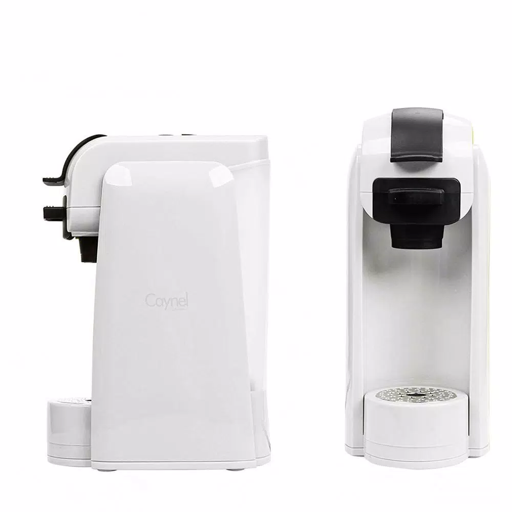 Boyel Living 1000W Single Serve Coffee Maker, 4-Cup Compact Coffee Machine for K-Cups and Grounds, White