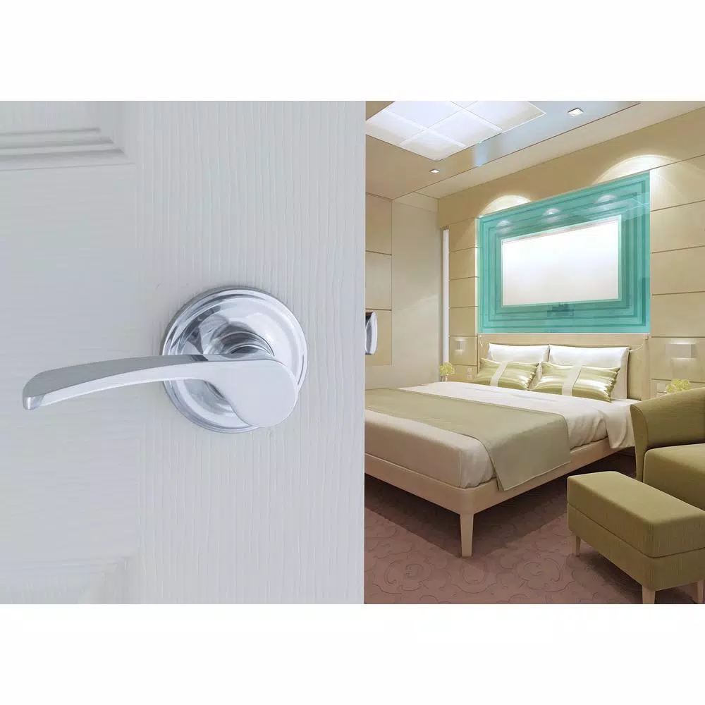 Copper Creek Scandinavian Kash Polished Stainless Steel Passage Door Lever, Modern Interior Hardware