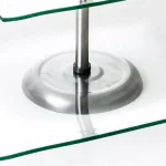 Chef Buddy 3-Tier Square Glass Cake Stand with Stainless Steel Base thumbnail 3