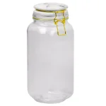 Home Basics 67 oz. Glass Canister with Marble Printed Ceramic Top and Metal Bail Lid thumbnail 1