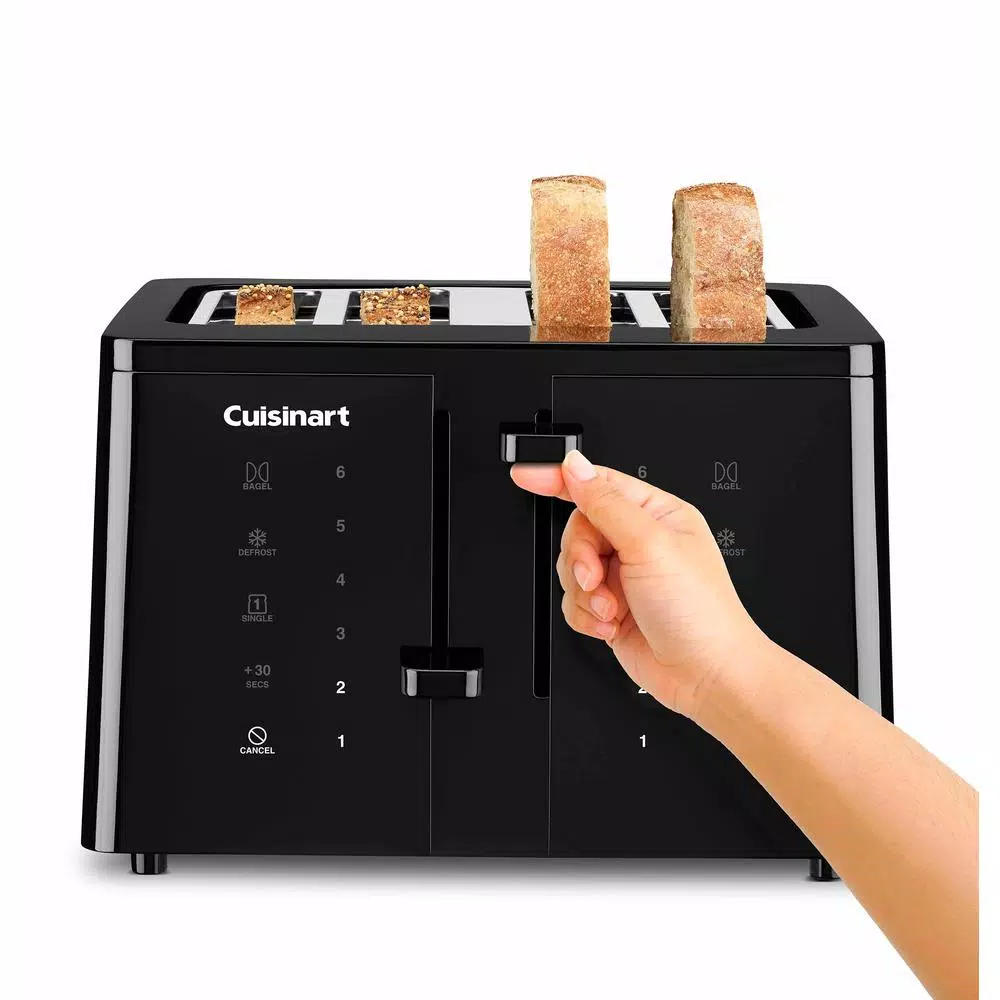 Cuisinart T-Series 4-Slice Wide Slot Touchscreen Toaster, Black