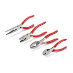 TEKTON 4-Piece Plier Set: Slip Joint, Diagonal, Lineman's, and Long Nose Pliers thumbnail 1