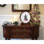 Bulova Holiday Sounds Hardwood Case Table Clock with Festive Music thumbnail 2