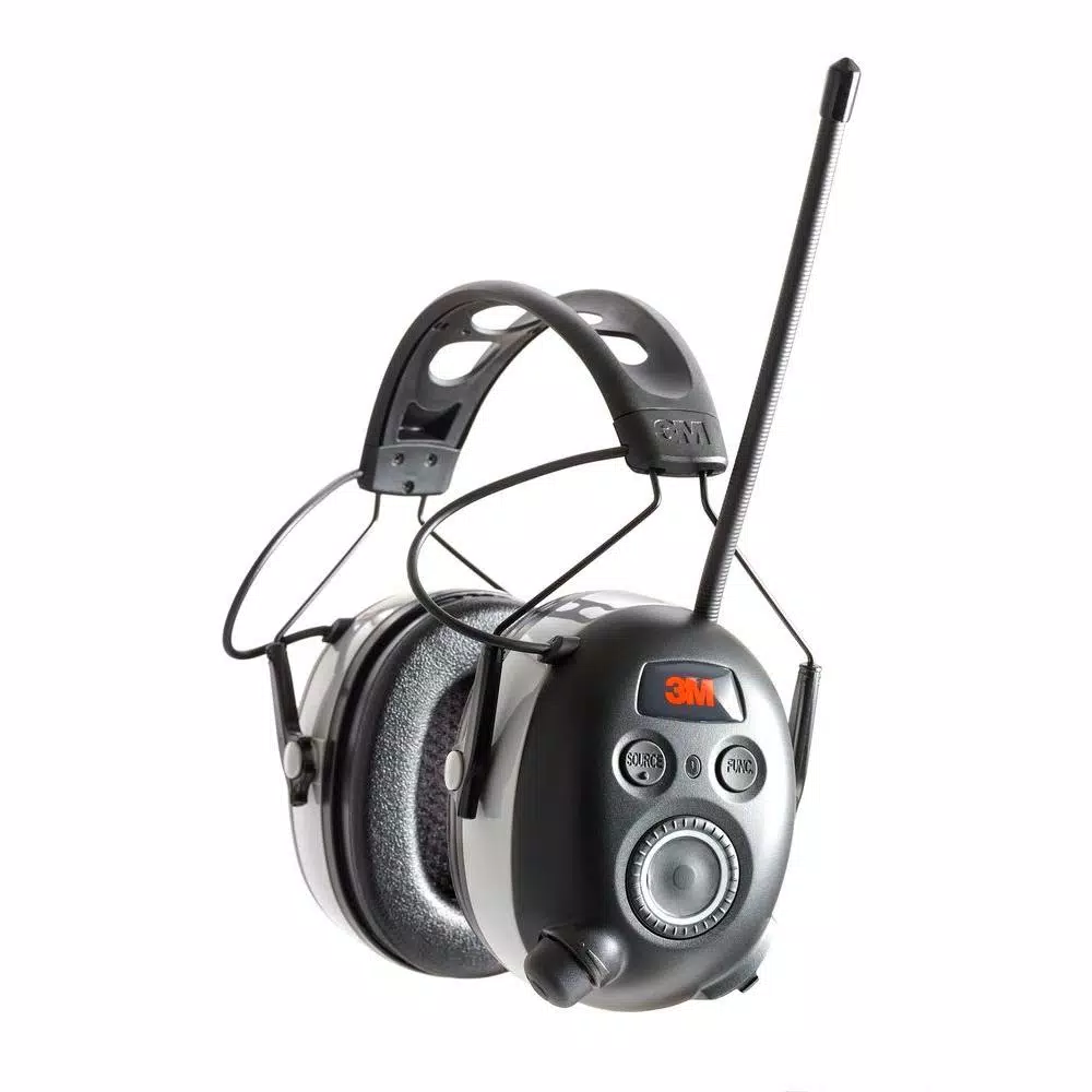3M WorkTunes Wireless Bluetooth Hearing Protector with AM/FM Radio, Gray