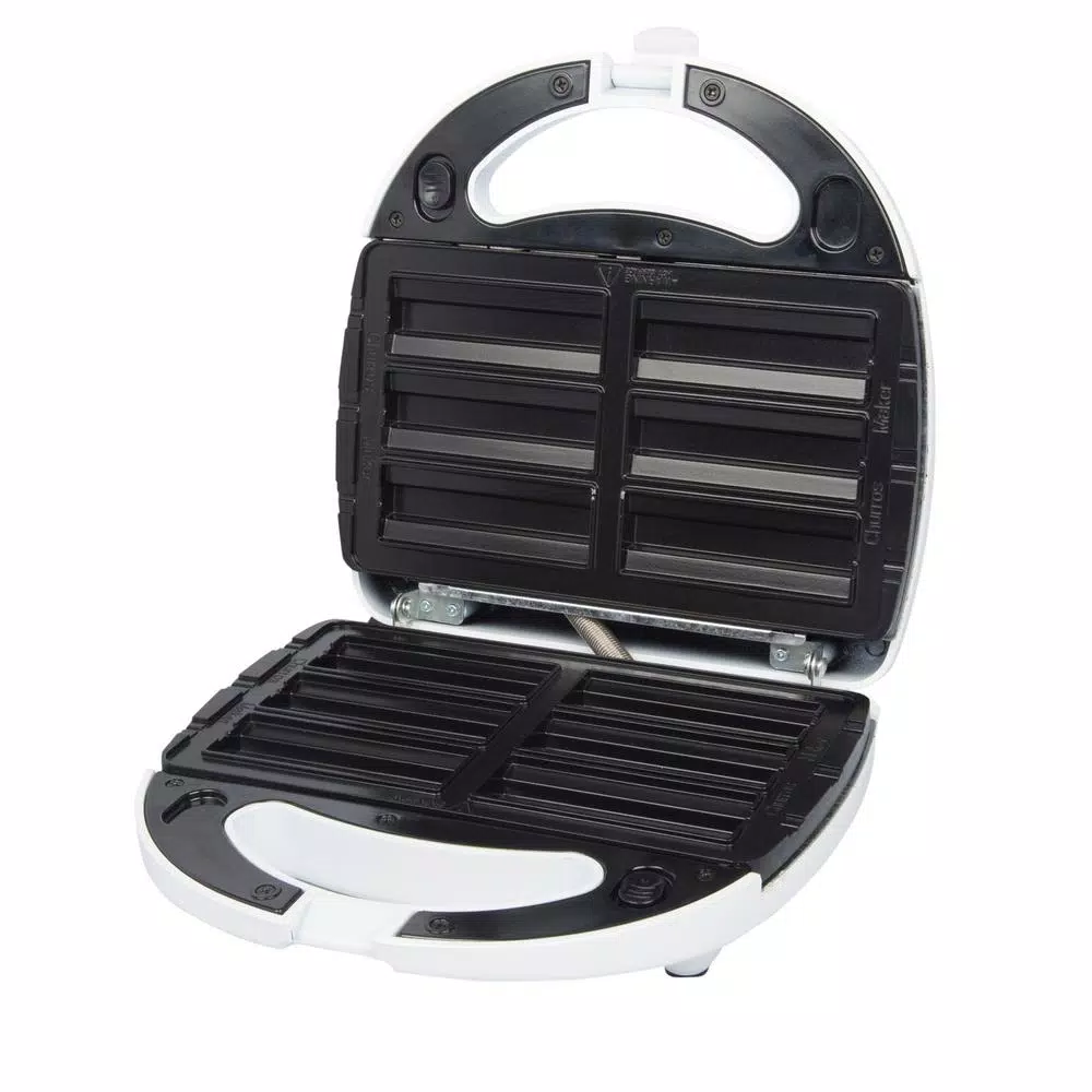 CucinaPro 2-in-1 Empanada and Churro Maker, 78 sq. in. White Specialty Grill
