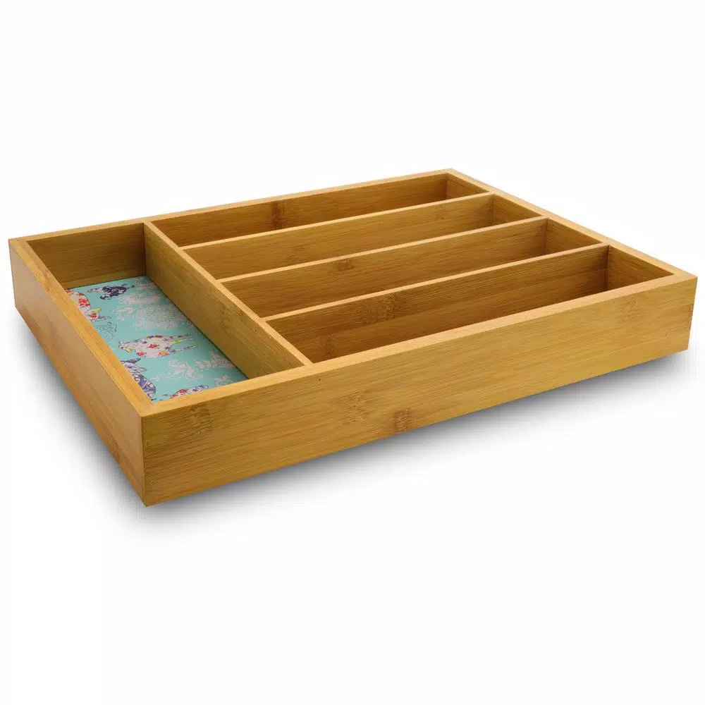Urban Market Gibson's Urban Market Life on the Farm 5-Compartment Bamboo Utensil Tray