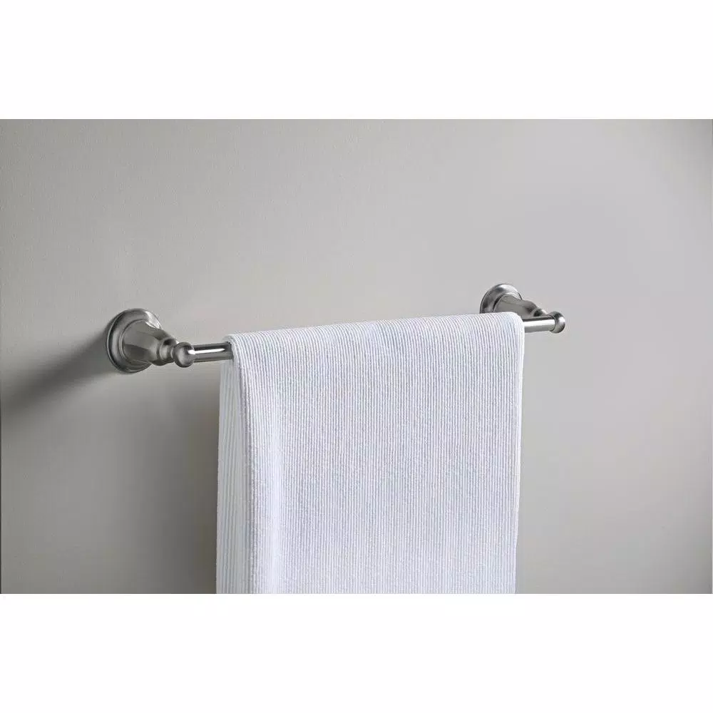 KOHLER Kelston 24 in. Single Towel Bar - Vibrant Brushed Nickel
