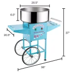 Great Northern Popcorn Flufftastic Cotton Candy Machine and Cart - 1000W, Blue thumbnail 2