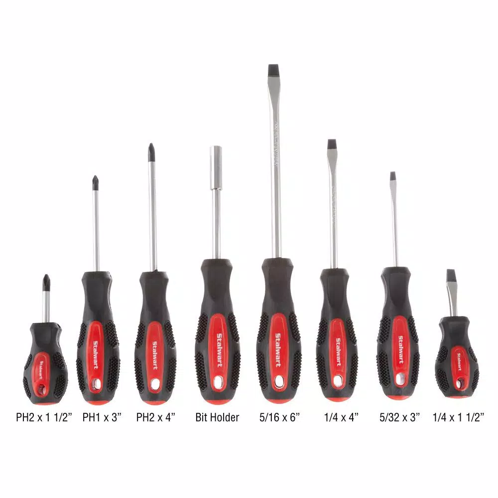 Stalwart 58-Piece Magnetic Screwdriver Bit Set with Compact Hard-Plastic Case