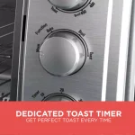 BLACK+DECKER 1500W 9-Slice Silver Toaster Oven with Rotisserie and Convection thumbnail 7
