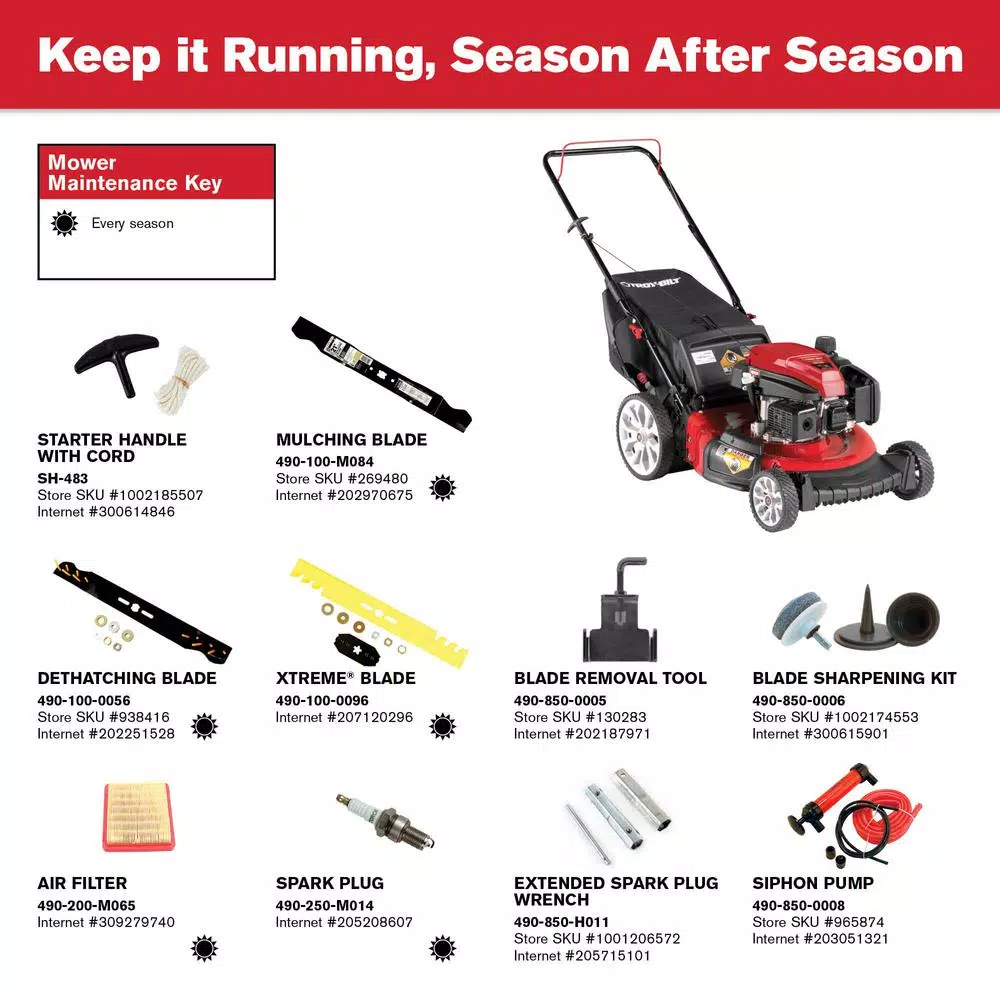 Troy-Bilt 21 in. 159 cc Gas Walk Behind Push Mower with TriAction Cutting System