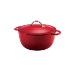 Tramontina Gourmet 6.5 qt. Enameled Cast Iron Round Dutch Oven with Lid, Gradated Red thumbnail 1