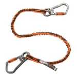 Ergodyne Squids 3119F(x) Dual Locking Carabiner Tool Lanyard with Swivel, Orange and Gray thumbnail 1